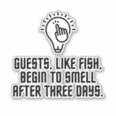 Sticker Les clients aiment le poisson (Devant)