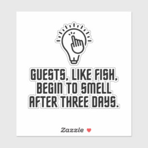 Sticker Les clients aiment les poissons