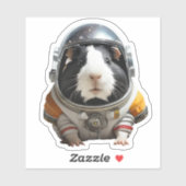 Sticker Les Cochons de Guinée dans l'espace ! Explorateur (Feuille)
