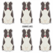 Sticker Les Collies Frontaliers Semblaient Si Mignons (Devant)