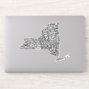 Sticker Les comtés de l'État de New York