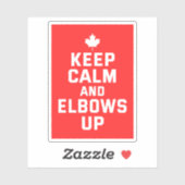 Sticker Les coudes restent calmes - Fier Canadien (Feuille)