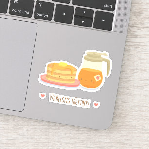 Sticker Les crêpes et le sirop d'érable vont ensemble