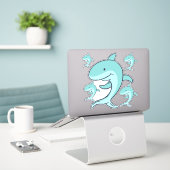 Sticker Les dauphins bleus sauter Thunder_Cove (Ordinateur portable sur le bureau)