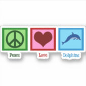 Sticker Les dauphins de l'amour pour la paix (Devant)