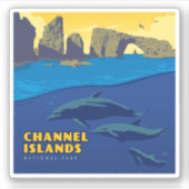 Sticker Les dauphins du parc national des îles Channel (Devant)