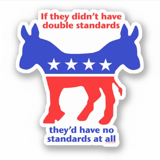STICKER LES DÉMOCRATES DOUBLES NORMES (Devant)