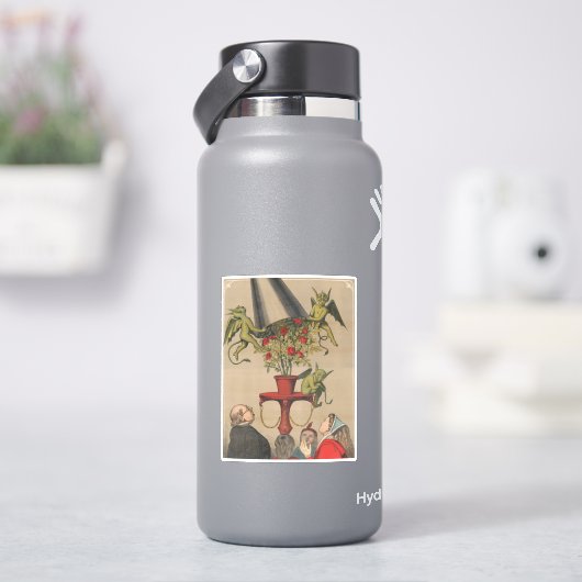 Sticker Les Démons Verts Retirant La Couverture Du Bouquet (HydroFlask)