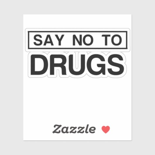 STICKER LES DROGUES DISENT NON (Feuille)