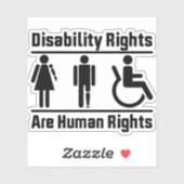 Sticker Les droits des personnes handicapées sont des droi (Feuille)