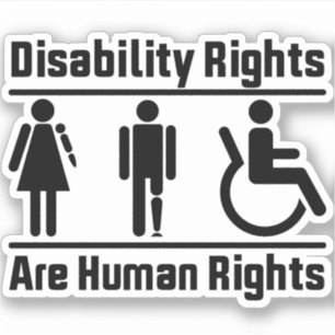 Sticker Les droits des personnes handicapées sont des droi