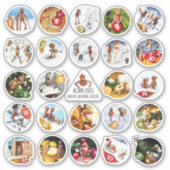 Sticker Les elfes d'Acorn calendrier Noël avec des chiffre (Devant)
