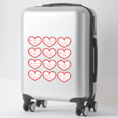 Sticker Les enfants du Coeur Rouge mignon Noms de Valentin (Sur valise)