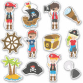 Sticker Les enfants pirates (Devant)