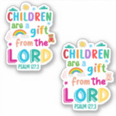 Sticker Les enfants sont un cadeau du Seigneur" Custom-Cut (Devant)