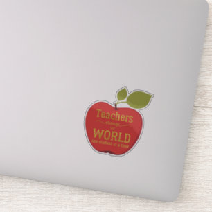 Sticker Les enseignants changent la citation de pommes rou