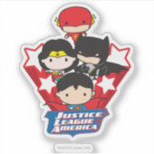 Sticker Les étoiles de la Chibi Justice League of America (Devant)
