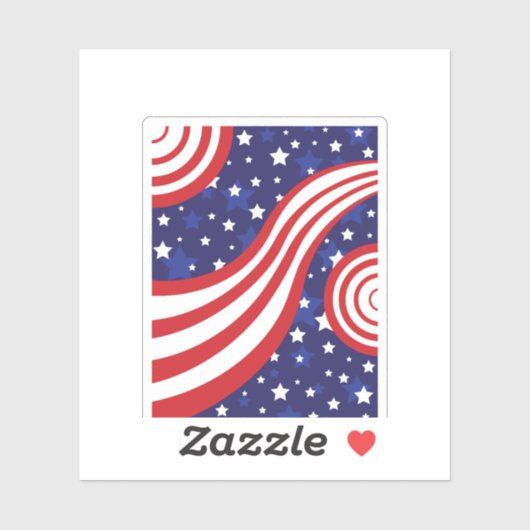 Sticker Les étoiles et les bandes flottent (Feuille)