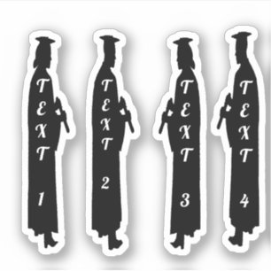 Sticker Les Étudiants D'Études Supérieures Debout Debout H