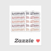 Sticker Les femmes dans le Stéménite Stem Cadeaux Diplômés (Feuille)