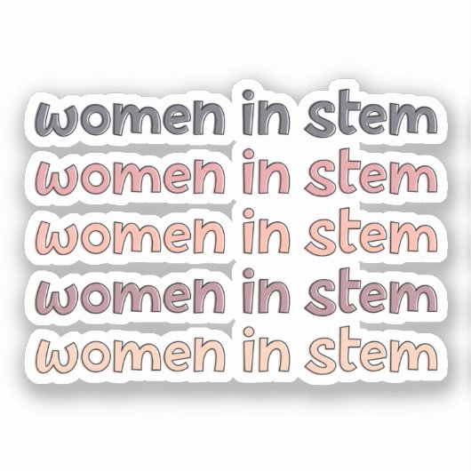 Sticker Les femmes dans le Stéménite Stem Cadeaux Diplômés (Recto)