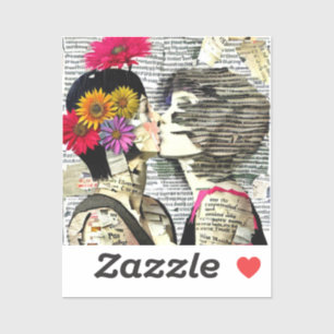 Sticker Les femmes lesbiennes amoureuses   Pride Kiss