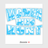 Sticker Les femmes qui chassent Logo Vinyl Sticker-Blue (Feuille)