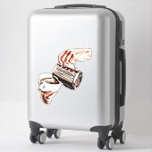 Sticker les femmes versent main de café art numérique pein (Sur valise)