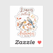 Sticker Les feuilles Chutent - Les Oiseaux D'Automne Et Le (Feuille)