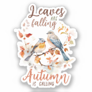 Sticker Les feuilles Chutent - Les Oiseaux D'Automne Et Le