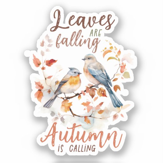 Sticker Les feuilles Chutent - Les Oiseaux D'Automne Et Le (Recto)