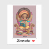 Sticker Les filles du monde de la lecture - Éthiopie (Feuille)