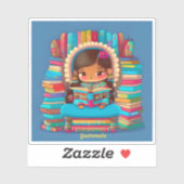 Sticker Les filles du monde de la lecture - Guatemala (Feuille)