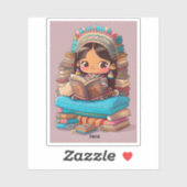 Sticker Les filles du monde de la lecture - Inca (Feuille)