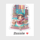 Sticker Les filles du monde de la lecture - Iran (Feuille)