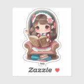 Sticker Les filles du monde de la lecture - Italie (Feuille)