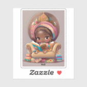 Sticker Les filles du monde de la lecture - Mali (Feuille)