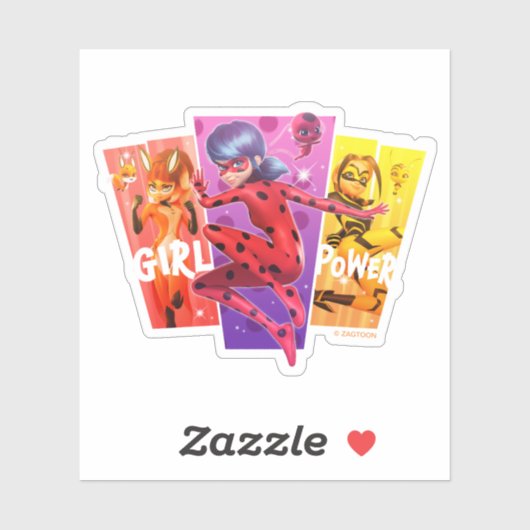 Sticker Les filles miraculeuses | Power fille (Feuille)