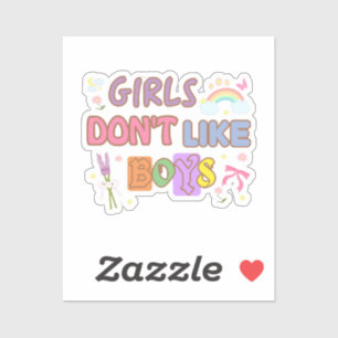Sticker Les filles n'aiment pas les garçons