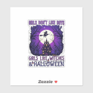 Sticker Les filles n'aiment pas les sorcières de garçons H