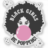 Sticker Les Filles Noires Peuvent Être Mignonnes (Devant)