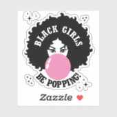 Sticker Les Filles Noires Peuvent Être Mignonnes (Feuille)