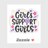 Sticker Les filles soutiennent les filles (Feuille)