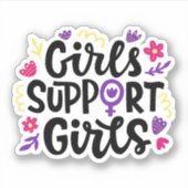 Sticker Les filles soutiennent les filles (Devant)