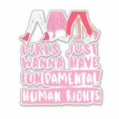 Sticker Les filles veulent des droits fondamentaux Word Ar (Devant)