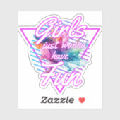 Sticker Les Filles Veulent S'amuser 80s (Feuille)