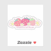 Sticker Les fraises sont ma confiture - mignonne, Punny, e (Feuille)