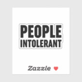 Sticker Les gens intolérants (Feuille)
