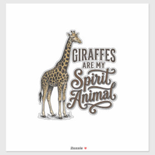 Sticker Les girafes sont mon animal spirituel conception d