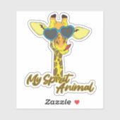 Sticker Les girafes sont mon Esprit Animal (Feuille)